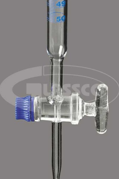 Burettes with glass stopcock in clear glass Class AS